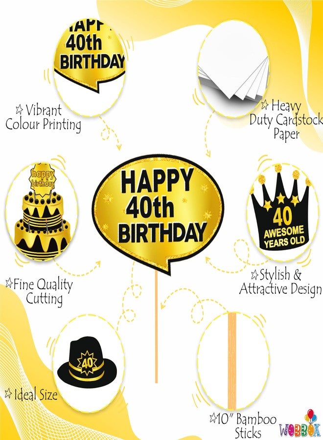 ووبوكس دعائم كشك التصوير لعيد الميلاد الأربعين من WOBBOX باللونين الأسود والذهبي، زينة حفلات أعياد الميلاد، دعائم الحفلات (WOBOX1829) - Image 4